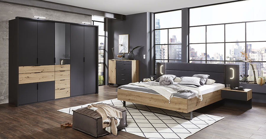 meuble de chambre a coucher style industriel pas cher